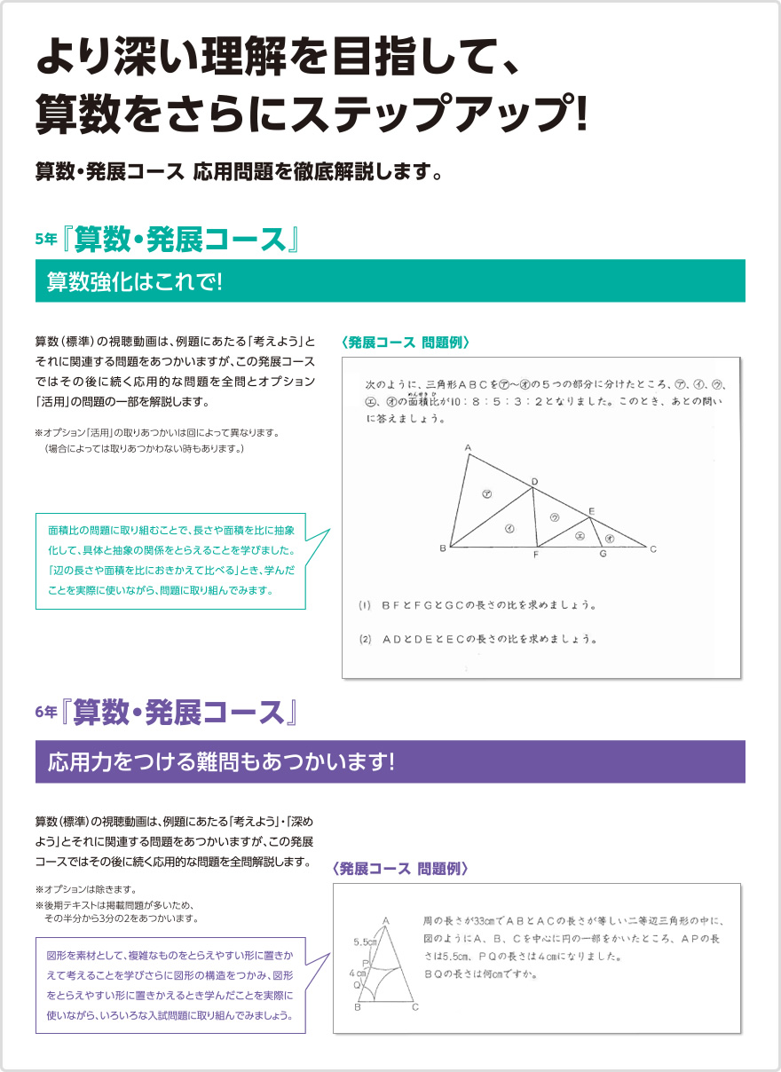 より深い理解を目指して、算数をさらにステップアップ!